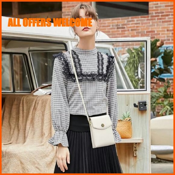 Small Crossbody Phone Bag Vegan Leather Adjustable Strap RFID Wallet Purse - Picture 3 of 8